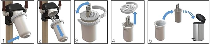 EcoPure EPWHEF Whole Home Pivotal Replacement Filter – Fits EPWHE System– NSF Certified – 5 Micron – Reduces Sediment, Chlorine Taste & Odor, Rust, Dirt & Sand – 6-Month Life – Easy, Mess-Free Changes