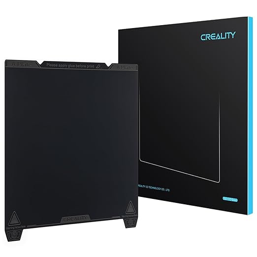 Creality Official K1 Max Build Plate Smooth Surface 315x310mm PEI Sheet Flexible Removable Spring Bed Plate for K1 Max, Ender 3 V3 Plus(Without Magnetic Base)