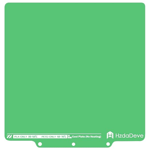 HzdaDeve Cool Plate for AD5X/5M/5M Pro Low Temperature Cold Build Plate No Heating No Glue Double Sided Smooth Board Sheet Bed PEI Heated Bed Spring Steel Platform for Flashforge 3D Printer (Green)