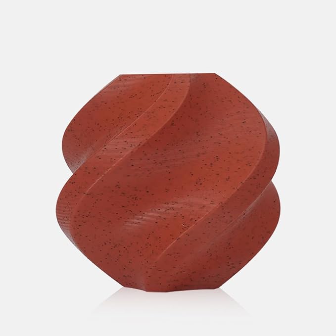 Bamboo Original Marble Textured PLA Filament 1.75mm Stone Rock PLA 3D Printer Filament with RFID for Bambu Lab X1/P1/A1 Series 1KG (2.2lbs) +/- 0.03mm (Red Granite 13201)