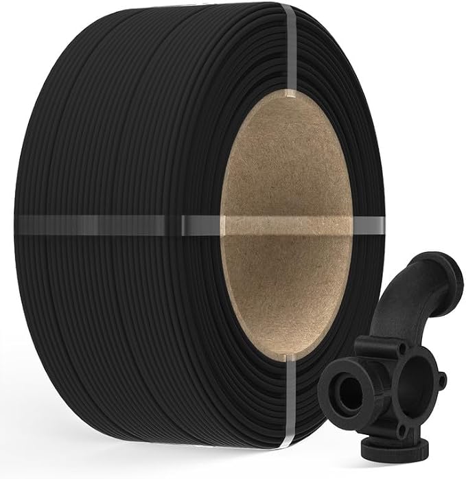 Inslogic PA6-GF25 Glass Fiber Reinforced Nylon Filament 1.75mm, 0.5kg Black Refill, High-Temp 3D Printing Material with 210°C HDT, Tough & Heat-Resistant, for Industrial FDM Printers