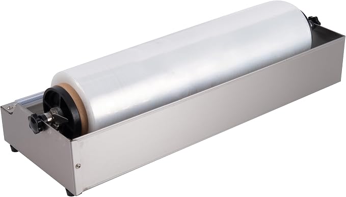 Table Stretch Film Dispenser, Greenaloo 500mm Stainless Steel Plastic Wrap Packaging Machine for 19 Inch Shrink and Cling Film, Ideal for Warehouse and Industrial Packing