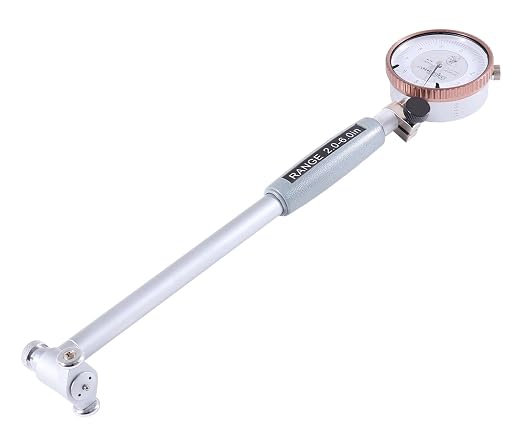 Accusize Industrial Tools 2-6 inch by 0.0001'' Dial Bore Gauge Set, 6'' Stem Length, Ee20-1006 | 6" Stem Length, Self-Centering, Chrome-Plated Handle, Insulated Grip