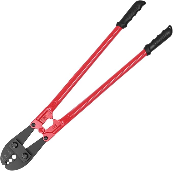 QWORK Hand Swager Crimping Tool 30" – for Aluminum & Copper Sleeves on 5/32", 1/4", 5/16" Wire Ropes