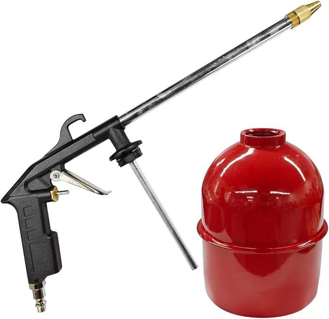 Car Air Engine Cleaning Spray Gun, High-Pressure Air Nozzle Blow Gun with 1-Liter Metal Jug, Pneumatic Dust Cleaner Sprayer Tool, Siphon Vehicle Engine Bay Wash Spray Kit(Red)