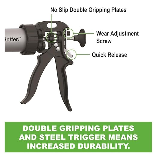 Albion Engineering Company B26S20 B-Line Manual Sausage Caulking Gun, 20 oz, 26:1 Drive