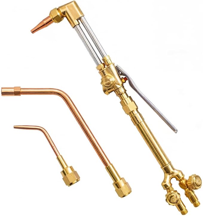 Oxy-Fuel Cutting Torch Kit, Cutting Welding And Heating Outfit With Check Valve, 1-101 Cutting Tip, Welding Nozzle and MFA Heating Nozzle, Cutting Attachment CA2460 Torch Handle
