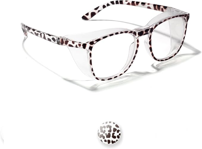 LianSan Oversize Anti-Fog Safety Glasses for Nurses, Z87.1 Certified Goggles for Women, Square UV Protection