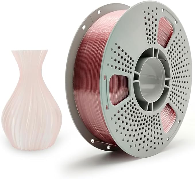 PETG 3D Printer Filament,1.75 mm 1KG (2.2lbs) ±0.19 mm High Precision, Dimensional Accuracy,High Toughness & Heat Resistance, Widely Compatible with FDM Printers