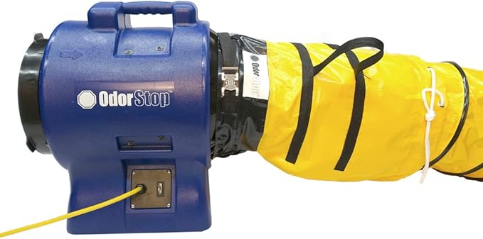 OdorStop Flexible Duct in Various Sizes and Lengths with Connecting Belt, 16-in by 25-ft