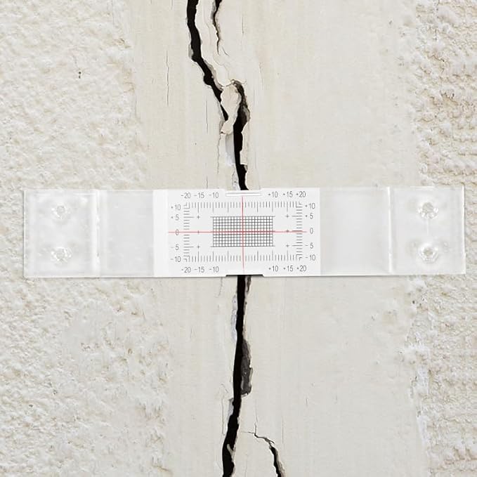 Concrete Crack Monitor, Crack Monitoring Record Standard Tell-Tale Crack Monitor for the Standard and Corner Tell-Tale (5 PCS)
