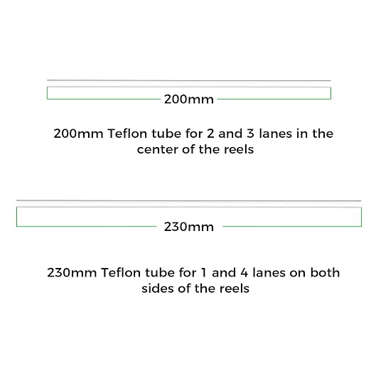 Creality CFS Feed and Return Kit, Original CFS Replacement Accessories, CFS Feed and Withdraw Filament Kit with Teflon Tube 200mm & 230mm, Pneumatic Connector