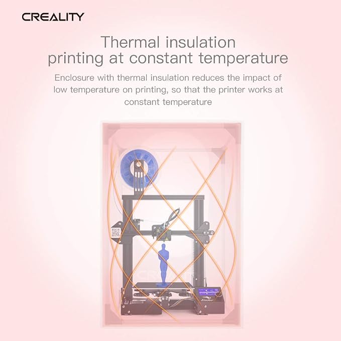 3D Printer Enclosure, Creality Fireproof and Dustproof 3D Printer Enclosure Constant Temperature Protective Cover Room for Ender5/5 pro/5 Plus,CR-10/10S/10S PRO/10MINI,CR-X/CR-20/20PRO- Large