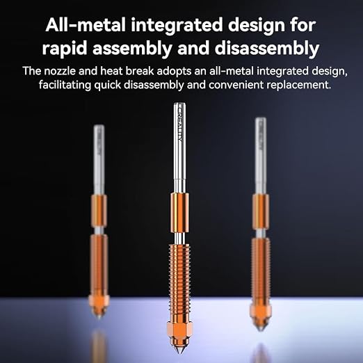 Creality K2 SE/K1C Nozzle, Upgrade Ender 3 V3 SE Unicorn 3D Printer Nozzle Kit, Original K1 Copper Alloy and Hardened Steel Nozzle for Creality K1 SE/K1 Max/Ender 3 V3 Plus/3 V3 KE 3D Printers (0.4mm)