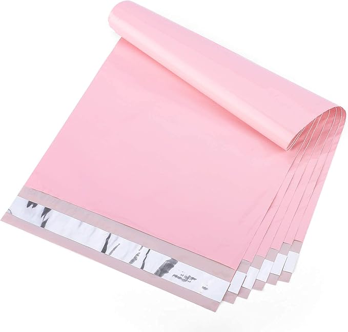 Metronic Poly Mailers 10X13 200 Pack, Strong Adhesive Shipping Envelopes for Clothing, Medium Shipping Bags for Small Businesses, Waterproof Mailers Poly Bags, Packages Bags Light Pink