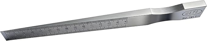 Taper Gap Gauge 0.01"-0.15" - Direct-Reading Inch Measurement Tool for Mold/Electrical Components with Laser Scales & Anti-Corrosion Coating,0.001" Graduation