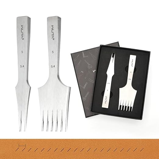 WUTA Leather Chisel All-Polished Die-Steel Puncher French Style Pricking Iron Sharp Leather Punching Tool Kits