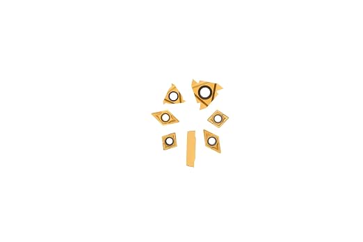 14 Pcs Turning Inserts for 1/2'' 12mm Turning Grooving Threading Boring Carbide Inserts Carbide Turning Tool