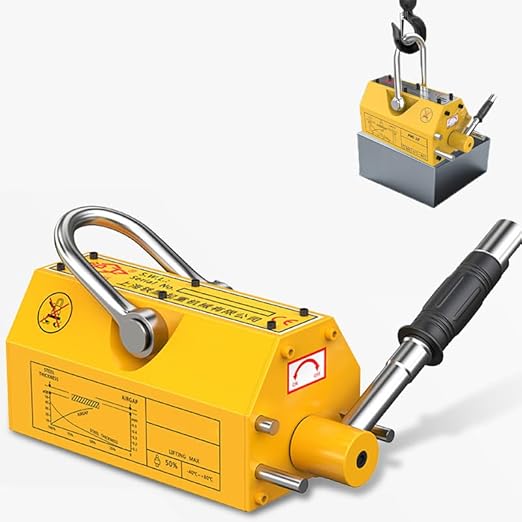 880 lb/400kg Magnetic Lifter, Permanent Magnetic Lifter with Release, for Lifting Plate Steel, Board, Used in Shop Crane, Hoist, Board