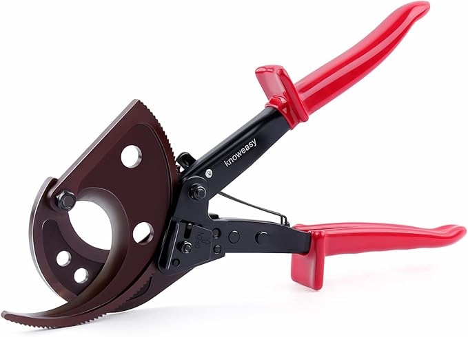 Knoweasy Cable Cutter and Ratchet Wire Cutter - Cuts Through Aluminum and Multi-Core Cables up to 400mm² with Precision and Ease, Ideal for Electrical Installations