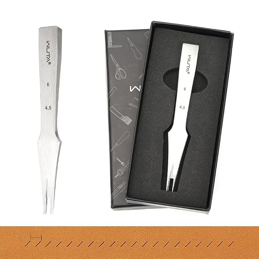 WUTA Leather Chisel All-Polished Die-Steel Puncher French Style Pricking Iron Sharp Leather Punching Tool Kits