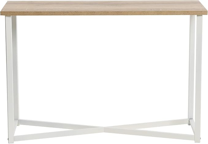 Household Essentials Coastal Oak & Iron Artisan Console Table