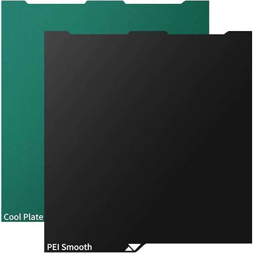Upgraded Kobra 3 Cool Plate + PEI Build Plate for Kobra 3 V2 Combo,256x268mm Double Sided Texture Low-Temperature Cold Plate & Smooth Import PEI Film Spring Steel Printed Bed for Anycubic 3D Printer.