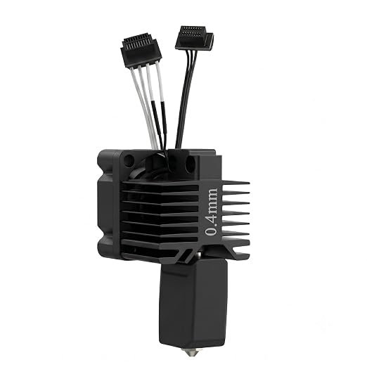 P1S/P1P 0.4mm Nozzle Kit,Bamboo Lab P1P, P1S Hotend Complete Kit for P1 Series, Full Assembly Hardened Steel Hot End with Fan, Thermistor, Ceramic Heater for Bambu Lab Accessories (P1 Series-0.4mm)