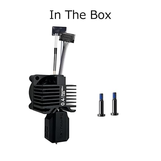 Original Bamboo Lab P1 Hotend Assembly Complete with Hardened Steel 0.4mm Nozzle,Ceramic Heater, Thermistor, Cooling Fan,Silicone Sock for P1S P1P 3D Printer Extruder Heating Block Replacement