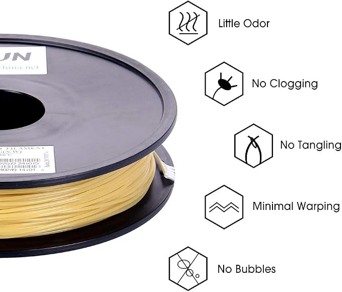 eSUN Water Soluble PVA Filament 1.75mm, 3D Printer Filament PVA, 0.5KG Spool 3D Printing Filament for 3D Printers, Natural