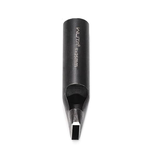 WUTA Rectangle Leather Hole Punch, High Carbon Steel Punching Tool, Hollow Punch Cutter for Leather Belt & DIY Crafting (5 * 25mm, 1PC)