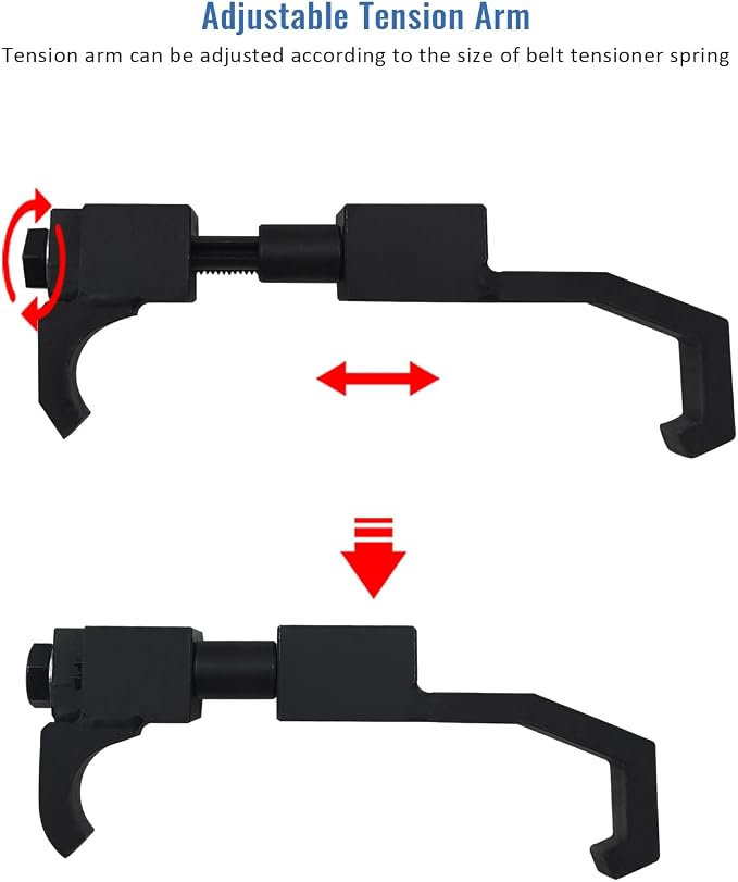 5460 Belt Tension Spring Compressor Tool Compatible with Buick Chevrolet Cadillac Kia Hyundai, etc., Serpentine Belt Tensioner Removal Tool for Replacing Engine Drive Belts, Tensioner Pulleys