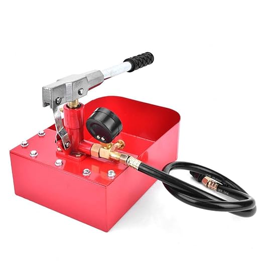 Pressure Test Pump,1000PSI / 7MPa Hydrostatic Hand Test Pump,Pressure Gauge,for Vessels, Pipes, valves, Rubber Fittings