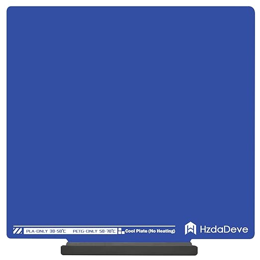 HzdaDeve Upgraded Cool Plate with Handle for AD5X/5M/5M Pro Cold Low Temperature Build Plate Double Sided Smooth Board Sheet Bed PEI Platform for FLASHFORGE 3D Printer (No Heating/No Glue Required)