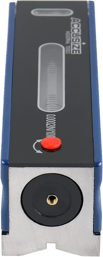 Accusize Industrial Tools 6 inch Master Precision Level in Fitted Box, Accuracy 0.0002''/10'', S908-C684 | Accuracy 0.0002"/10", V-Groove Base, Cross Test Vial, Insulating Grip, Cast Iron