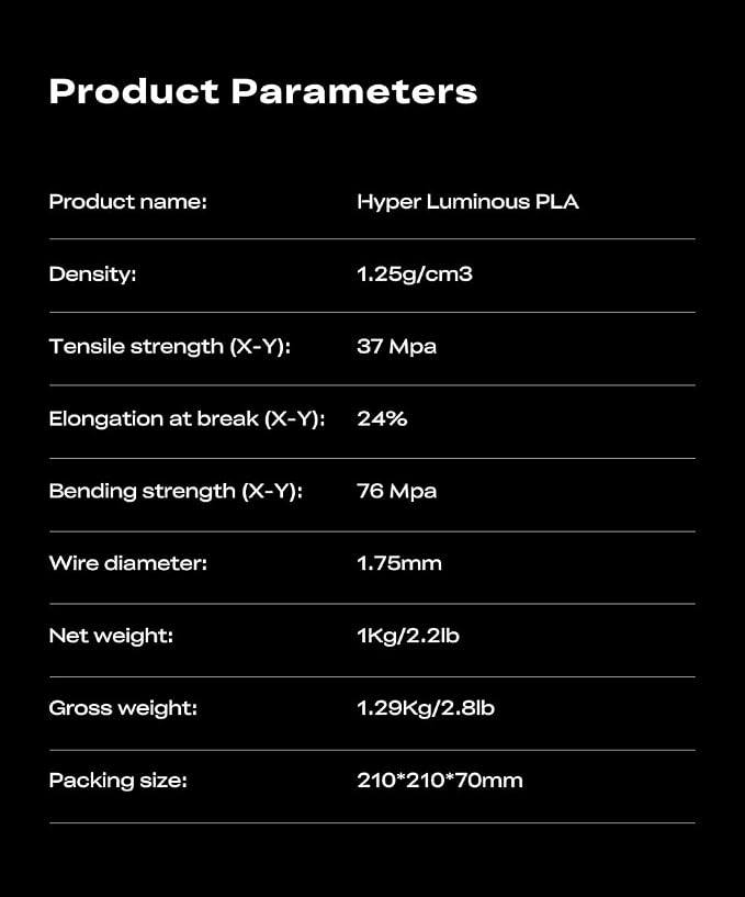 Creality Hyper Luminous PLA RFID Filament 1.75mm 1KG, Glow in the Dark Filament for 3D Printers, Bright Long-Lasting Glow, High-Speed Printing 30–600mm/s, Ideal for Creative Projects (Green)
