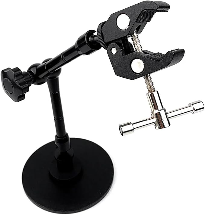 Helping Hands Magnetic Soldering Clamp with 5.5CM Jaw Opening, Super Clamp with Magnetic Base, Flexible Articulating Arms with Clamps, Magnetic PCB Clip for Heat Gun Repairing Welding