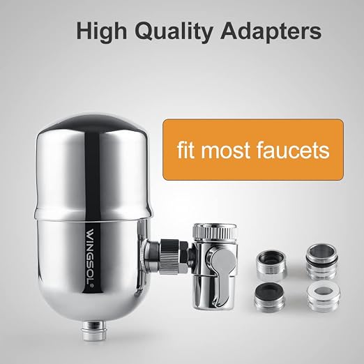 WINGSOL Replacement Filter Cartridge for Faucet Filter Compatibel with: WS-FM001-PAC/5in1/PC/CRM/(LED), WS-FM002-PAC/(LED), Chloramine