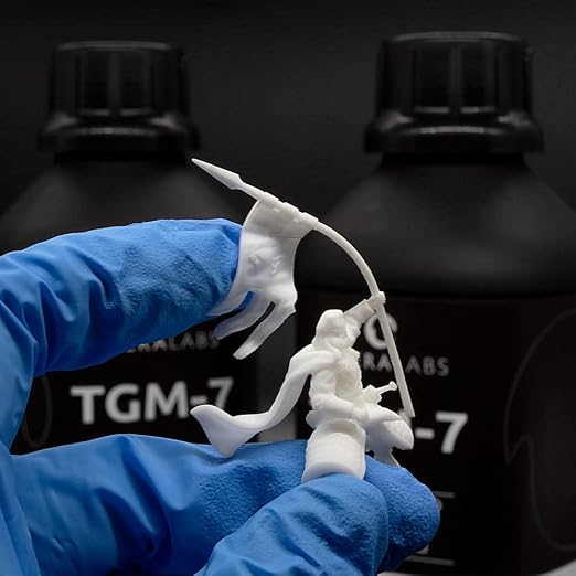 TGM-7 3D Printer Resin for Tabletop Miniatures – Tough, High Resolution, Low Odor, Fast Curing Printing Liquid for 4K/8K/12K LCD/DLP/SLA UV Resin 3D Printers (White, 1kg)