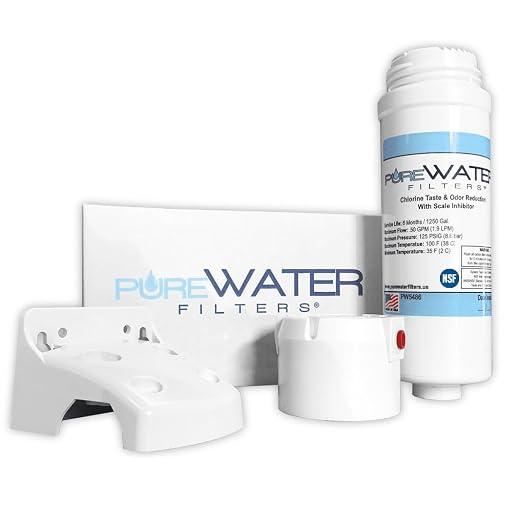 PureWater Filters Water Filter Kit Compatible with Keurig B150, K150, B155, K155, K2500, K3000, B3000, B3000SE, K3500, K4000 (Filter, Housing Head, Mounting Bracket with Screws)