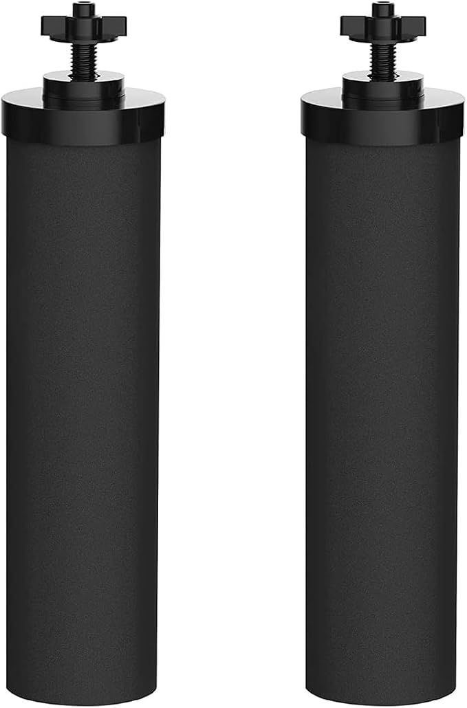 Gravity Water Filters for Berkey Replacement,NSF 42 Certified,Compatible with Berkey Gravity Filtration System,Combo Pack of 2 (2 Black Purification)