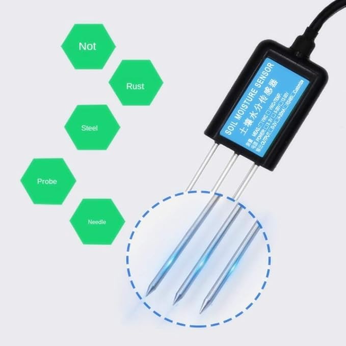 Taidacent RS485 Soil NPK PH Sensor Probe NPK Sensors Detector Meter for Agricultural Soil Nitrogen Tester (Soil nitrogen, Phosphorus and Potassium Moisture)