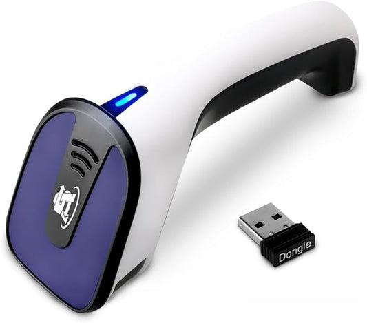 ScanAvenger Wireless Portable 1D with Stand Bluetooth Barcode Scanner: Hand Scanner 3-in-1, Cordless, Rechargeable Scan Gun for Inventory (1D&2D with No Next Gen Stand for QR Codes and PDF417)