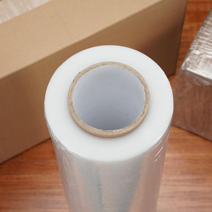 4Pack 18inx1000Ft 80Gauge Industrial Stretch Wrap Film for Pallet Heavyduty | stretch wrap Film-800% stretch secures pallets,furniture & fragile items firmly,perfect for moving,storage,warehouse,shipping