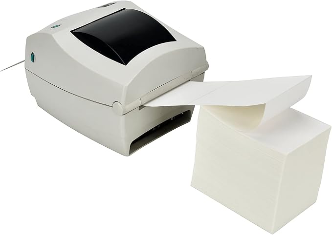 MFLABEL 4x6 Direct Thermal Labels (1000 Labels) 4" x 6" Perforated Shipping Labels Compatible with Zebra Printers Fanfold Thermal Label Stickers for Shipping Packages - 1 Stacks White Labels