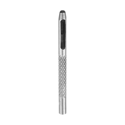 HARFINGTON Leather Round Hole Punch, 3mm Hollow Hole Puncher Cutter Carbon Steel Circle Hole Punching Cutting Tool for Belt/DIY Leather Craft