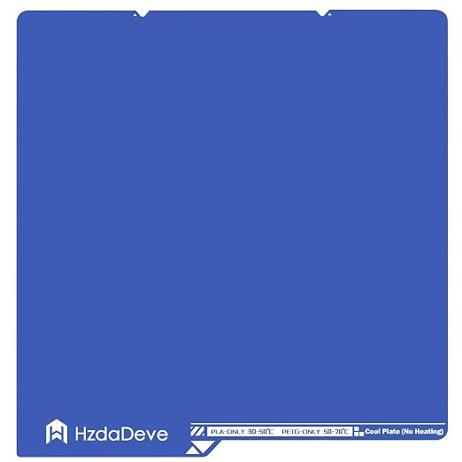 HzdaDeve Kobra X Cool Build Plate for Kobra 4/Kobra S1 Low Temperature Cold Build Plate Double Sided Smooth Board Sheet Bed PEI Platform for Anycubic 3D Printer (No Heating/No Glue)
