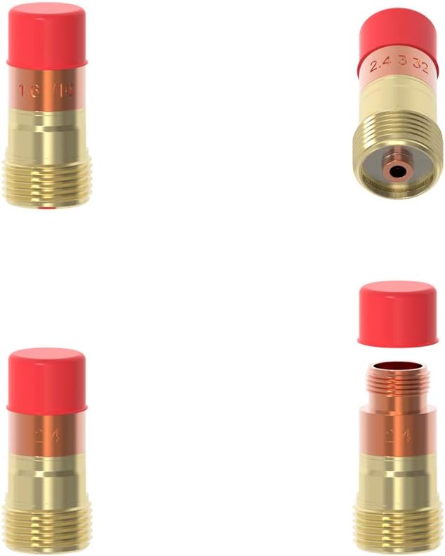 YESWELDER 22Pcs TIG Welding Torch Stubby Gas Lens #10 Glass Cup Kit For WP-17/18/26