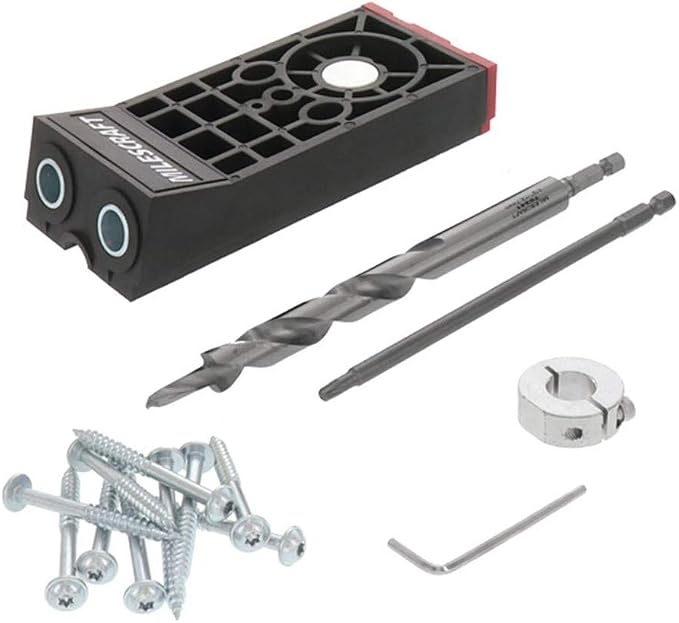 Milescraft 1326 Pocket Jig 300 - Twin/Double Heavy Duty Pocket Hole Jig Kit System. Complete Pocket Hole Kit for 2x4's with all accessories included.