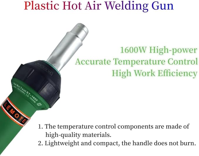 110V Hot Air Gun Welding Torch 1600W Heat Gun Plastic Welder Roofing Welder Kits PVC Welding Machine